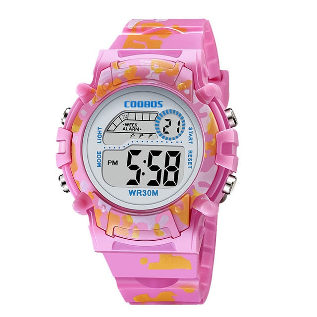 Navy Camouflage Kids LED Watches