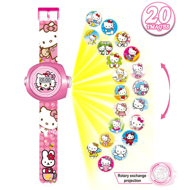 Kids Cartoon Projection Display Digital watch