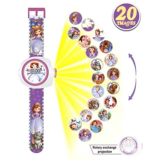 Kids Cartoon Projection Display Digital watch