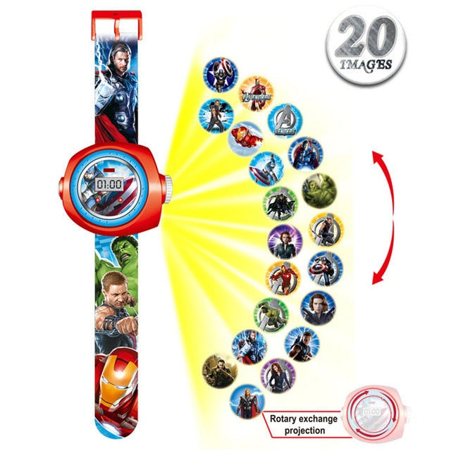 Kids Cartoon Projection Display Digital watch