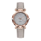 Leather Rhinestone ladies Designer Simple Wrist Watch