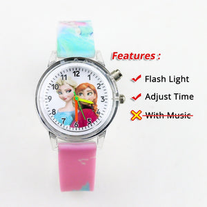 Colorful Flash Light Spiderman Children Watch