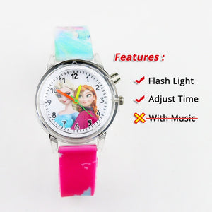 Colorful Flash Light Spiderman Children Watch