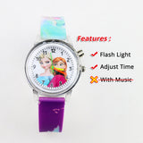 Colorful Flash Light Spiderman Children Watch