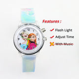 Colorful Flash Light Spiderman Children Watch