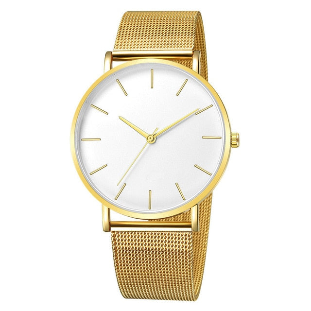 Luxury Women Stainless Steel Bracelet Casual Quartz Wrist Watch