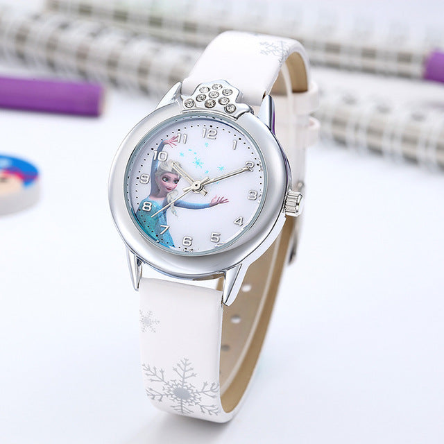 Elsa Princess Kids  Leather Watches