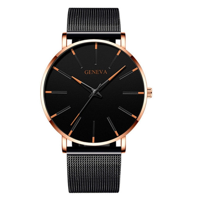 Simple Men Business Stainless Steel  Quartz Watch