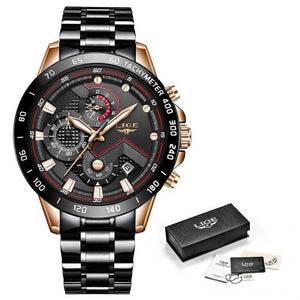 Mens fashion Stainless Steel Quartz Watch