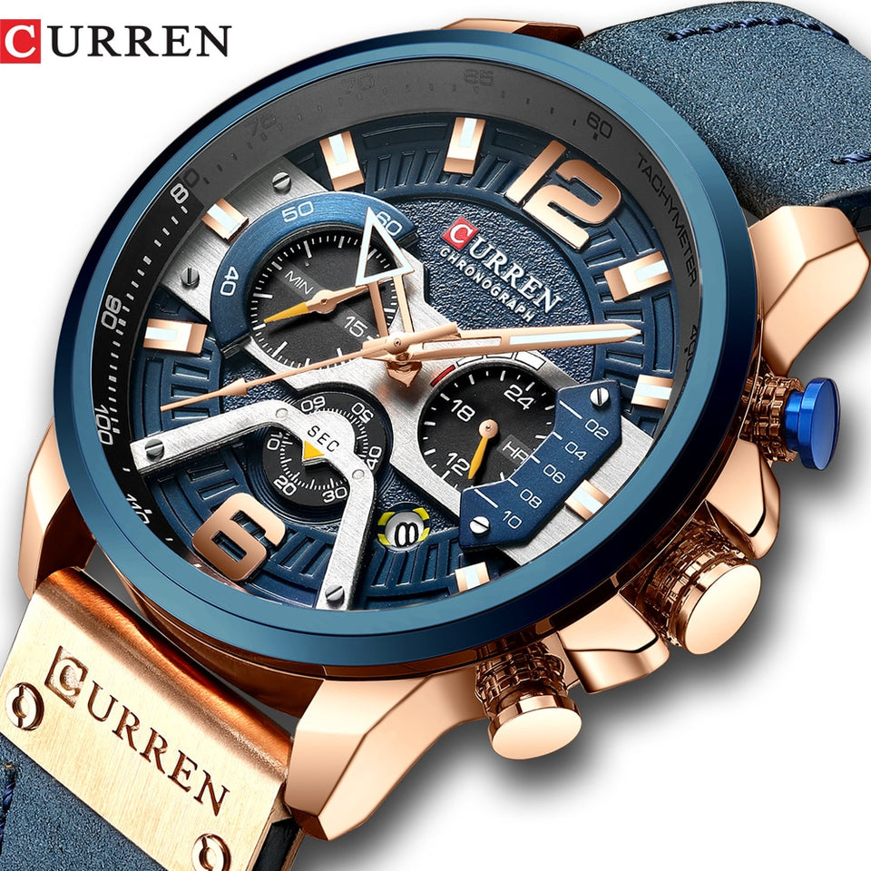 Curren Men Designer Leather Watch