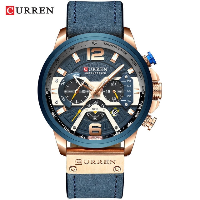 Curren Men Designer Leather Watch